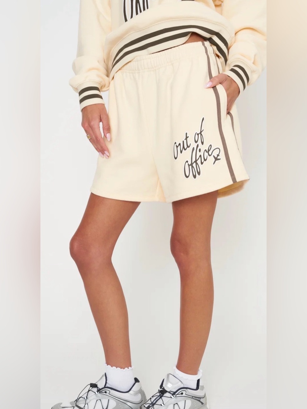 The Mayfair Group Out of Office Sweatshorts Yellow L/XL NWT